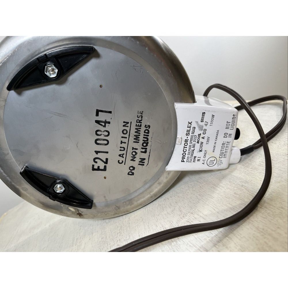 Proctor Silex Deluxe Vintage 8 Cup Electric Kettle K30W 1500 Watt 120 V Works! - Picture 6 of 8